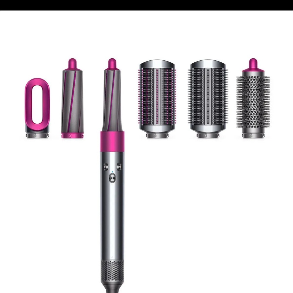 Dyson Air Wrap Hair Styling Set with Pink and Silver